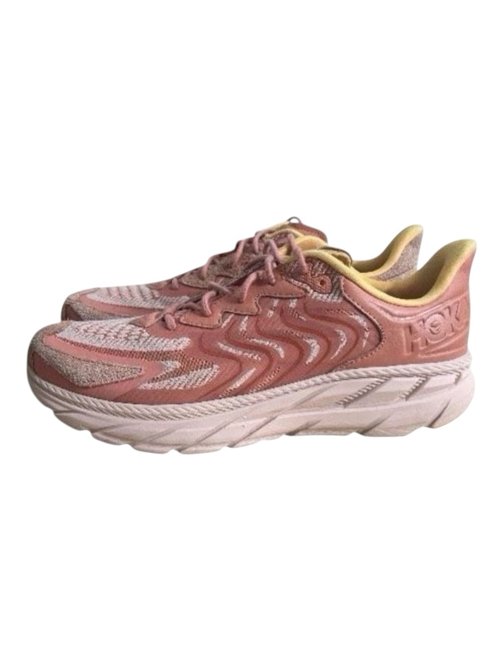 Hoka One One Clifton LS Mens Size 13  -1141550 Earth Peach Running Sneakers - Picture 12 of 13